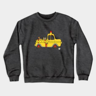 Yellow Fire Truck Crewneck Sweatshirt